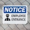Signmission Employee Entrance OSHA Notice Sign, Plastic, 10in W x 7in L, 2PK OS-2PACK-NS-P-710-L-11951 - alternate 4
